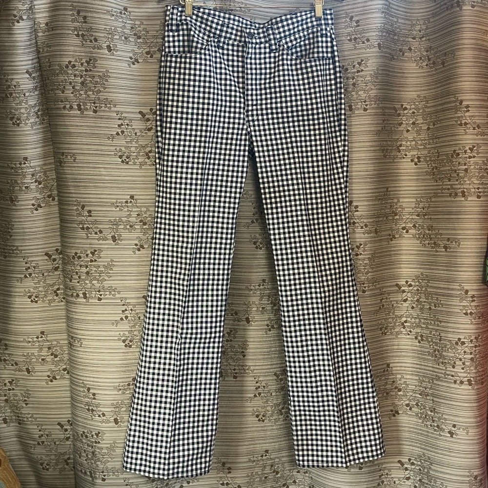 Levi “Big E” Strauss Navy Gingham Plaid Jeans BigE’s